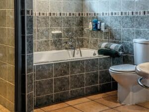 Clean Tiled Bathroom