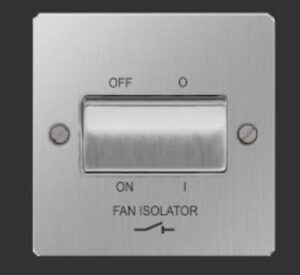 Bathroom fan isolator switch