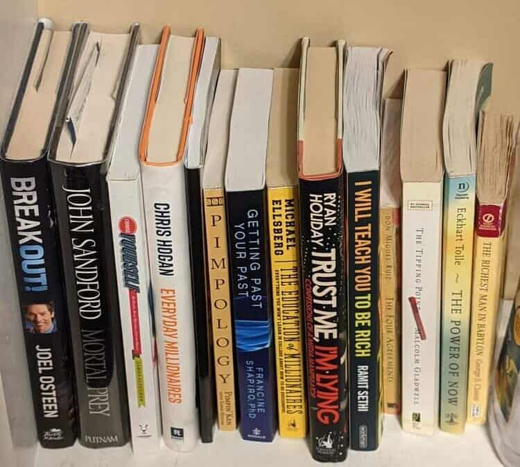 bathroom books on bathroom book shelf